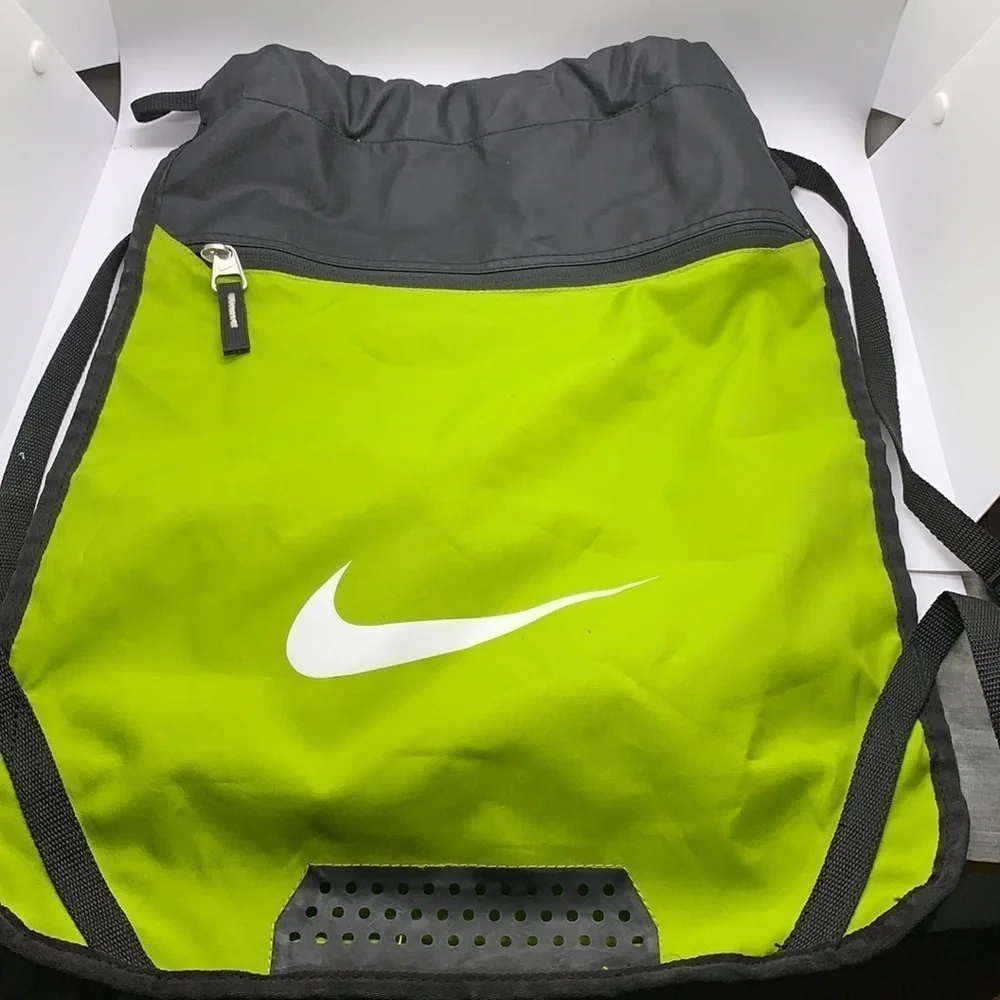 Lime Green Nike Draw String Bag